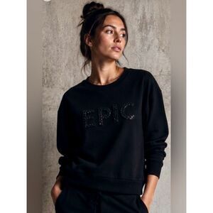 Scripted Black 'EPIC' with rhinestones Sweatshirt